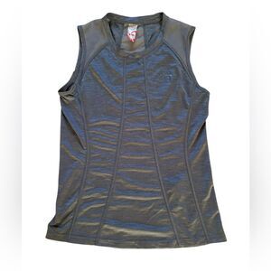 Kari Traa Sleeveless Tank Top Grey Mesh Breathable Running Active Womens Medium